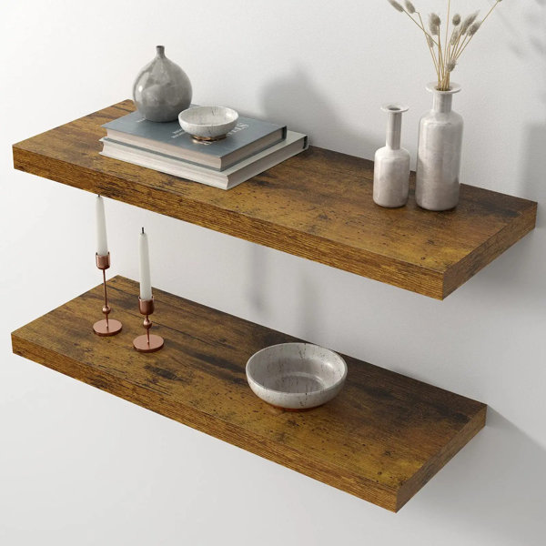 24 inch wood store shelf